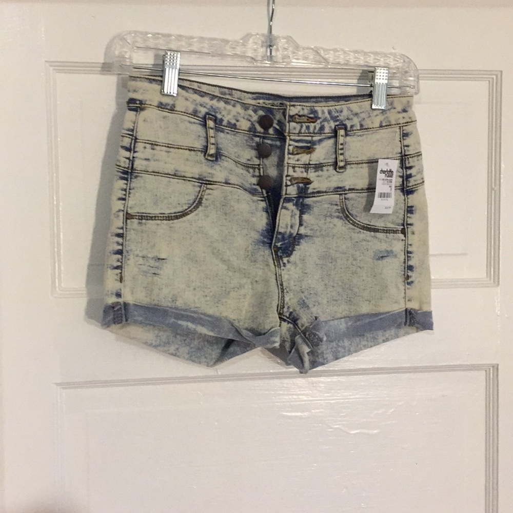High waist jean shorts